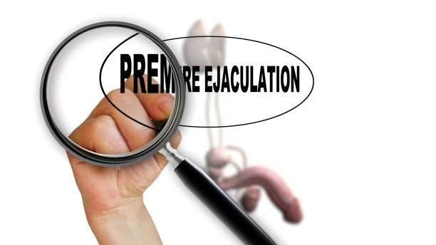 3D illustration – Close up of magnifying glass.Concept of premature ejaculation